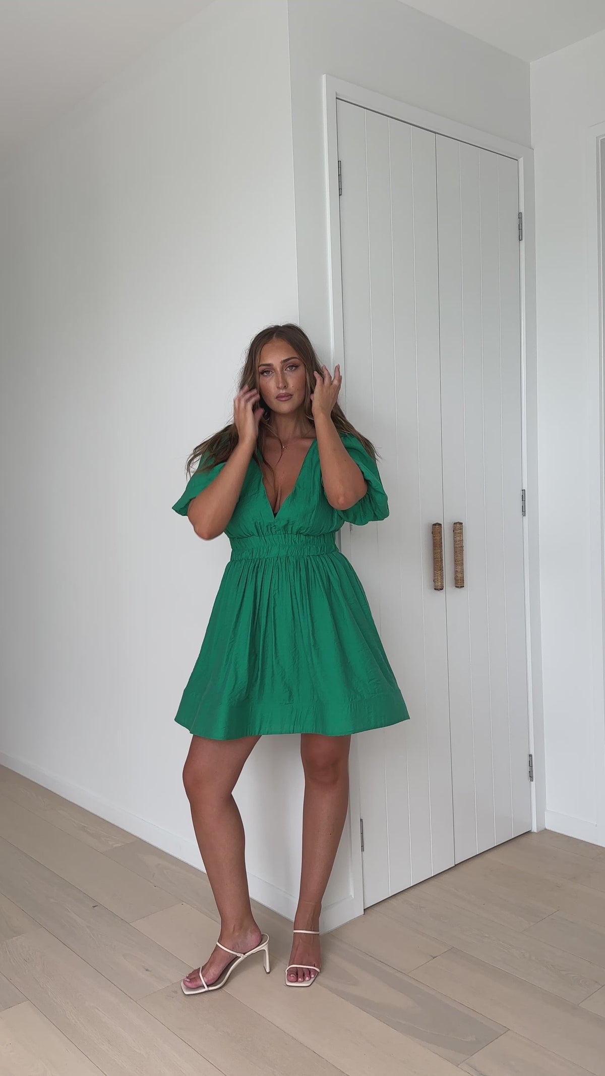 Erin Mini Dress - Emerald