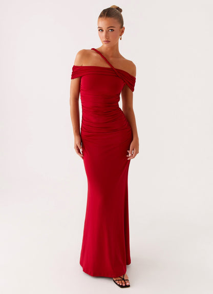 After This Maxi Dress - Raspberry