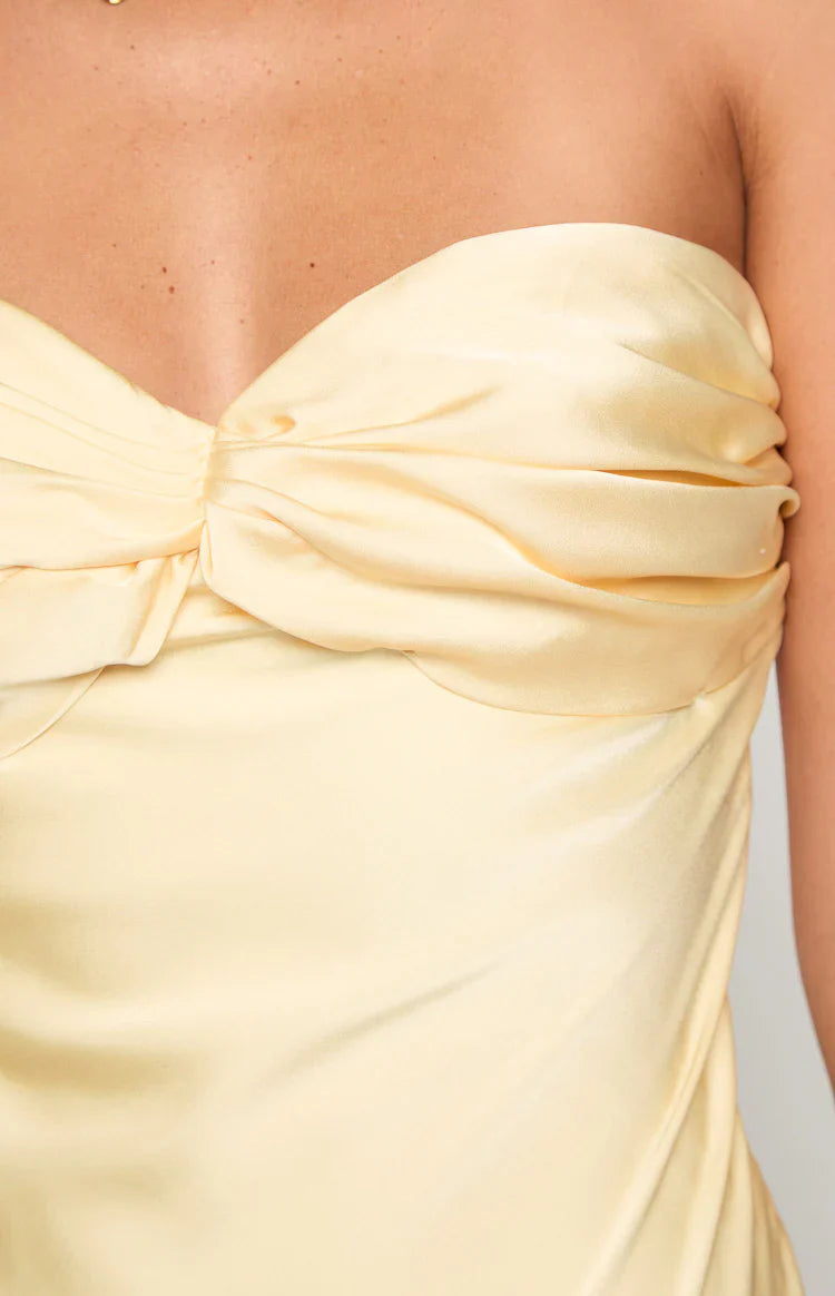 Ashley Yellow Formal Maxi Dress