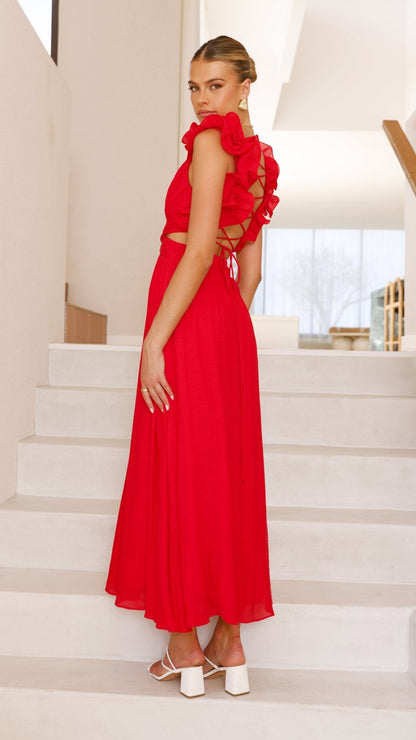 Galilhai Maxi Dress - Red