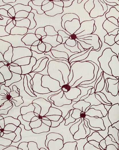 Broly Halter Dress in Line Flower Cream