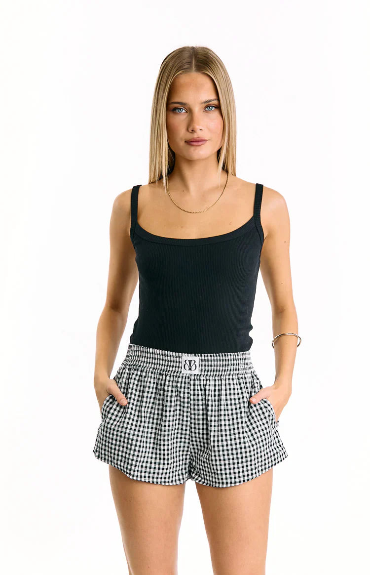 Baxter Black Gingham Shorts
