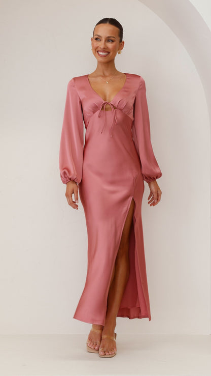 Brigitte Maxi Dress - Baked Rose