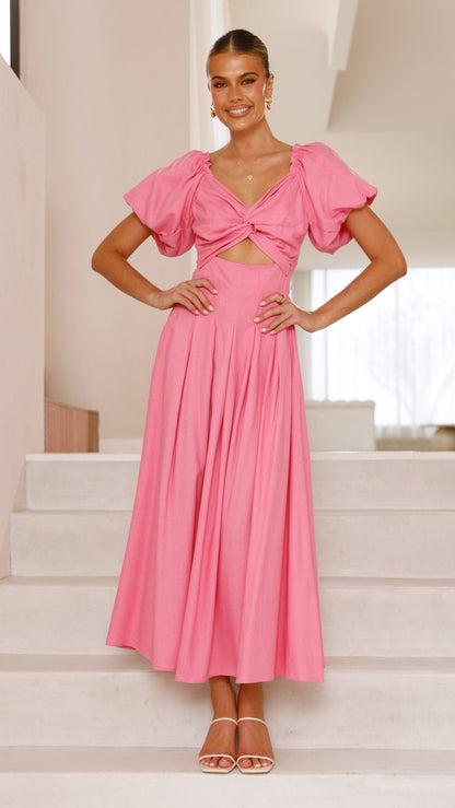 Christina Maxi Dress - Hot Pink