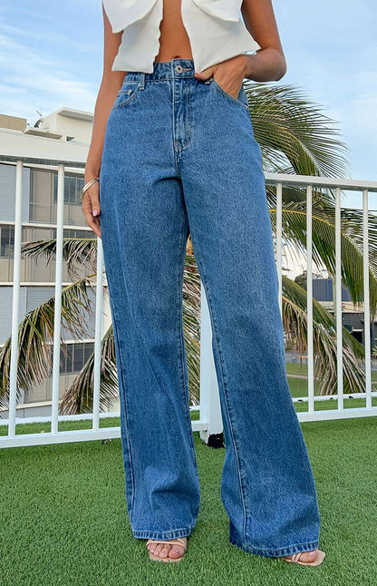 Calliope Mid Wash Mid Rise Slouchy Jeans