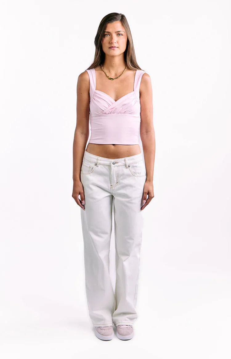 Charli White Low Waist Baggy Leg Jeans
