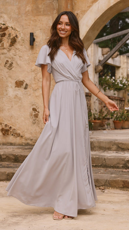 Charlize Maxi Dress - Silver
