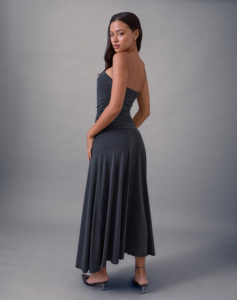 Darmi Maxi Dress in Cupro Granite
