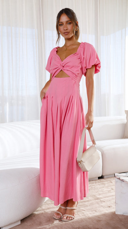 Christina Maxi Dress - Hot Pink