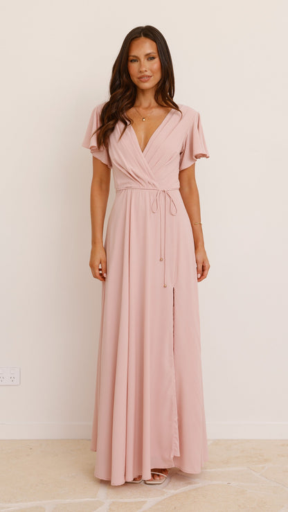 Charlize Maxi Dress - Dusty Pink