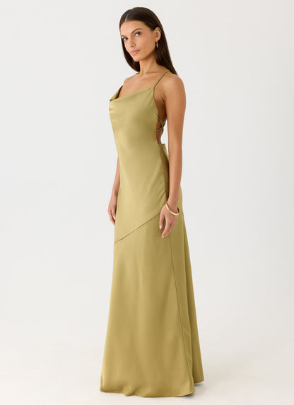 Darius Maxi Dress - Green Olive