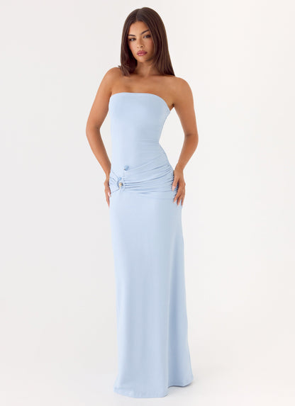 Dimmi Strapless Maxi Dress - Blue