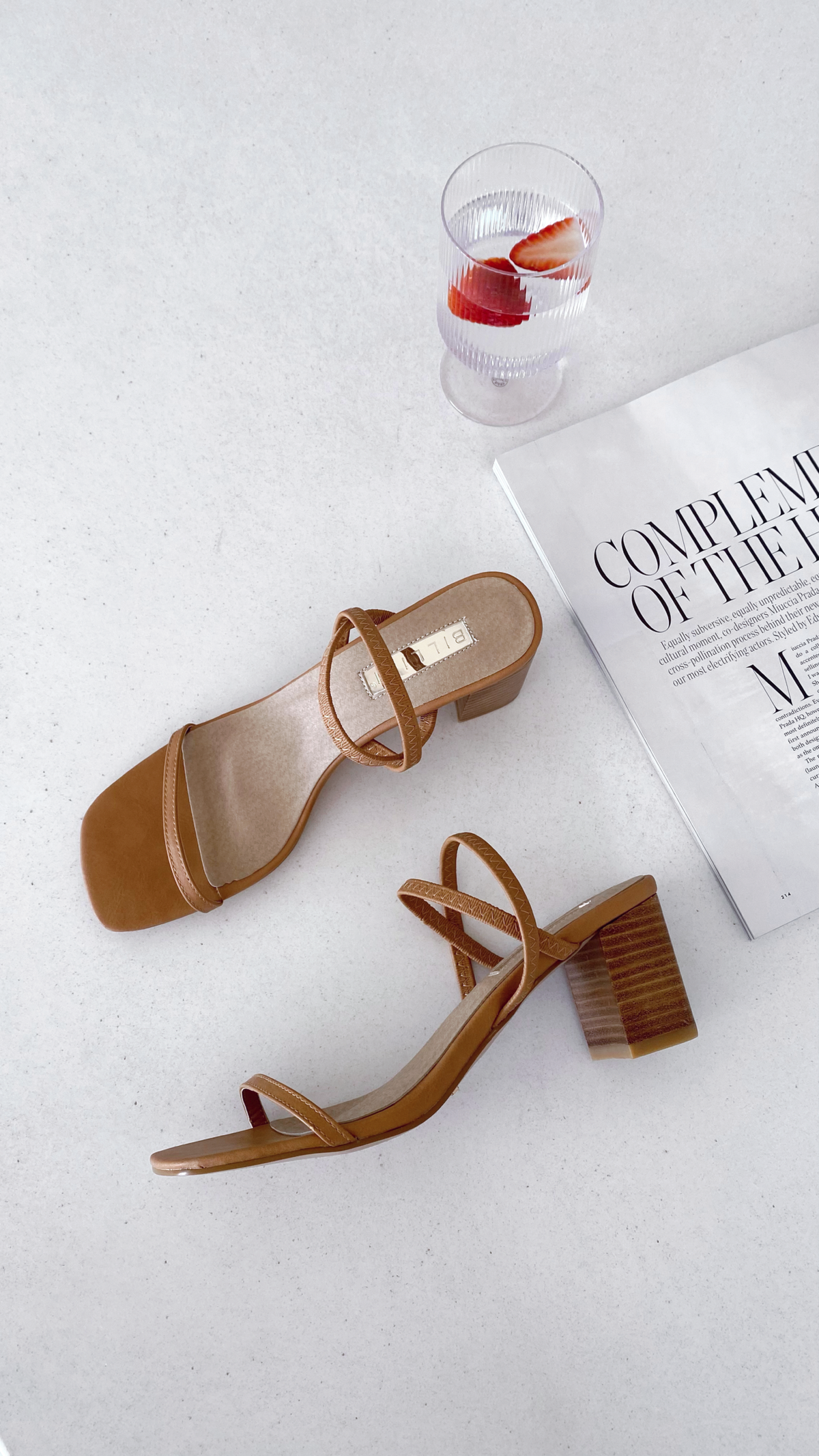 Balton Mule Heel - Sugar Brown / Natural