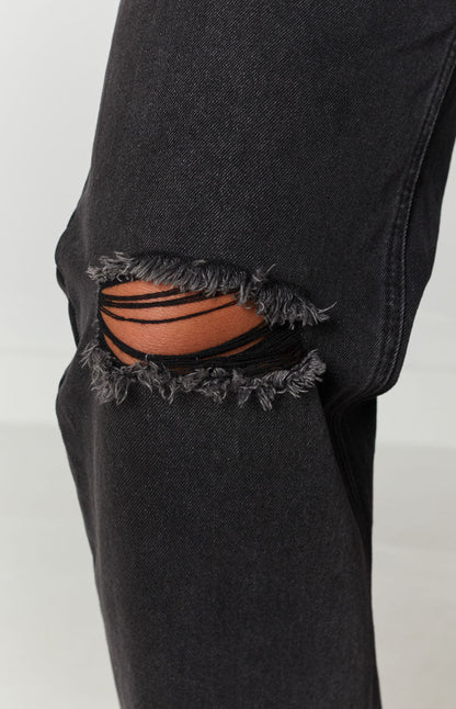 Robin Wide Leg Jeans Black Wash
