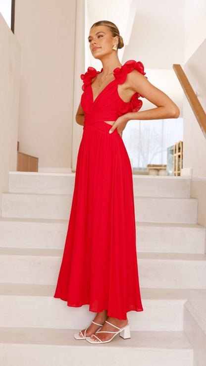 Galilhai Maxi Dress - Red