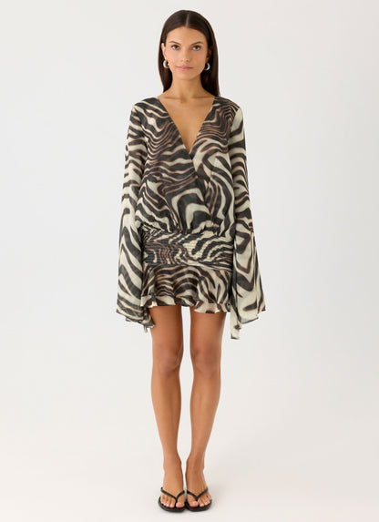 Elisana Mini Dress - Zebra