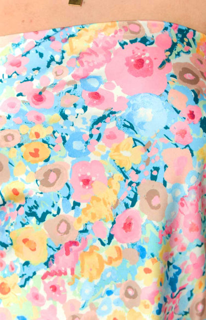 Ellie Floral Print Strapless Mini Dress