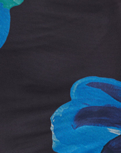 Fayola Printed Maxi Dress in Watercolour Flower Blue