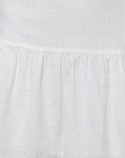 Felicia Halterneck Mini Dress in Crochet White