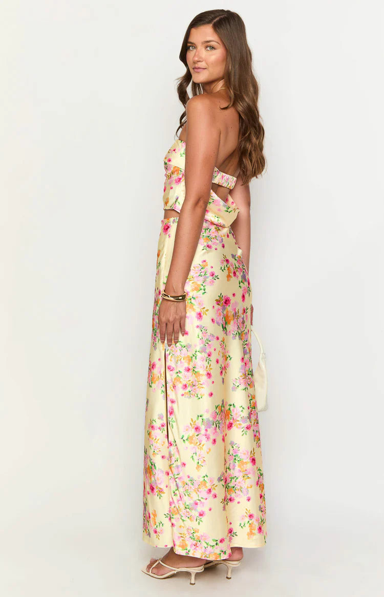 Genevieve Yellow Bloom Maxi Skirt