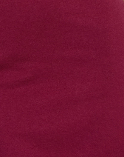 Hepzhi Mini Dress in Burgundy With Floral Embroidery