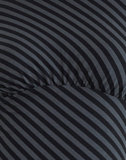 Hongsai Mini Dress in Oblique Stripe Ocean Storm