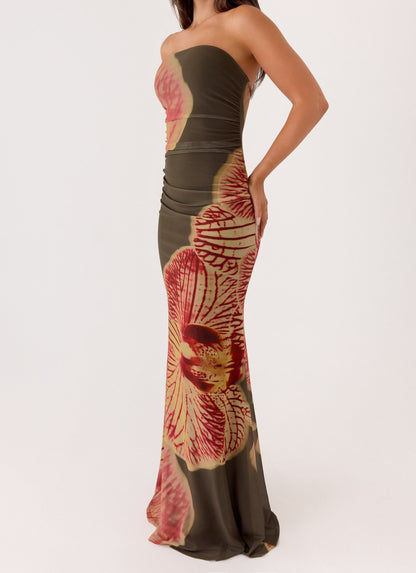 Iroha Strapless Maxi Dress - Jungle Grove