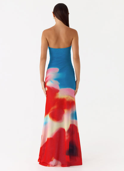 Iroha Strapless Maxi Dress - Twilight Petal