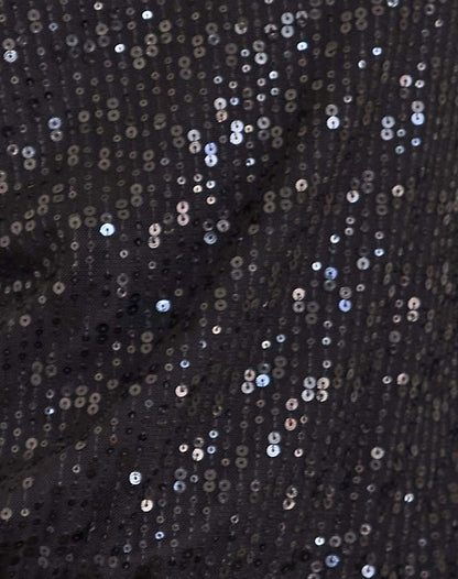 Jasilia Long Sleeve Mini Dress in Gauzy Sequin Black