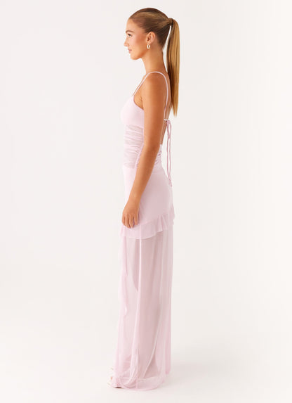 Jenni Ruffle Maxi Dress - Pink