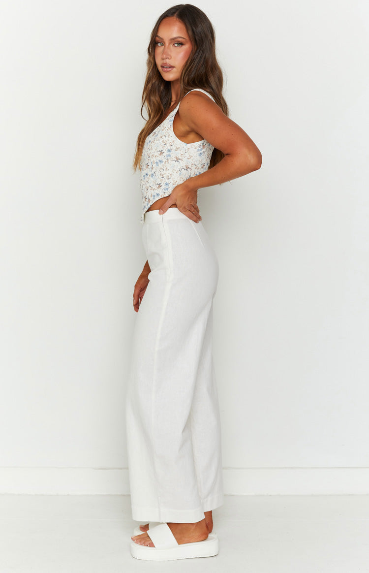 Julian Linen Pants White