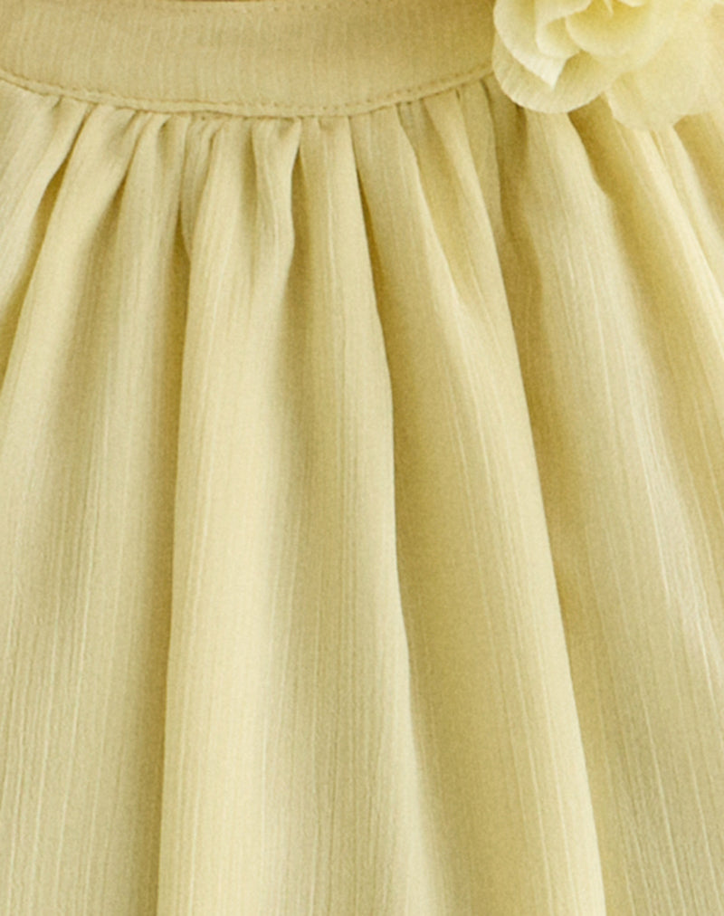 Margaux Mini Dress in Chiffon Lemon