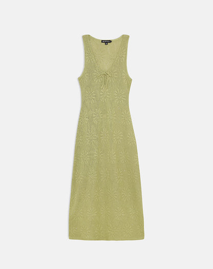 Masela Midi Dress in Sequin Knit Green