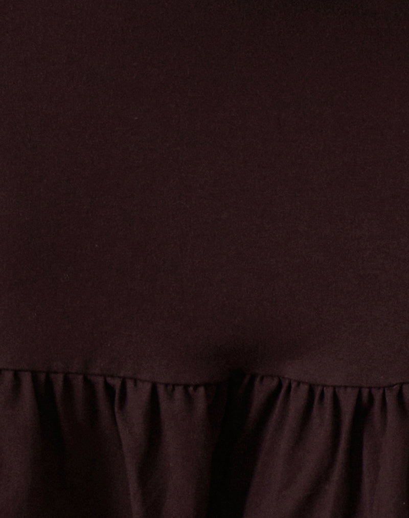 Maufa Mini Dress in Jersey Bitter Chocolate