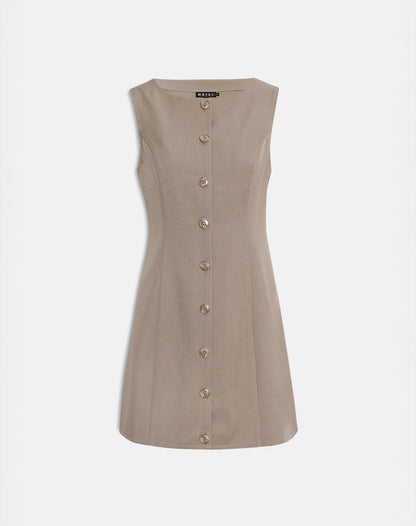 Mirina Mini Dress in Tailoring Taupe