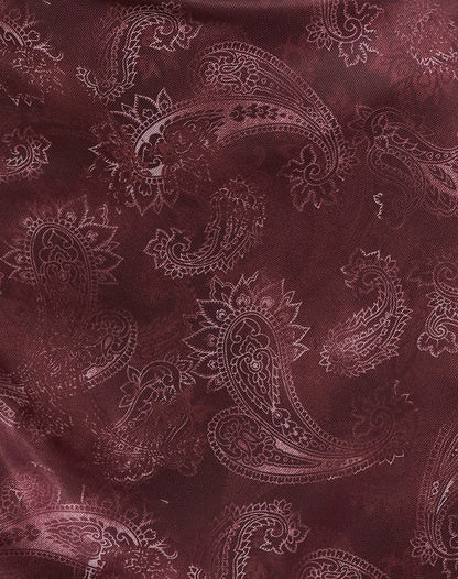 Modena Long Sleeve Mini Dress in Tonal Paisley Plum