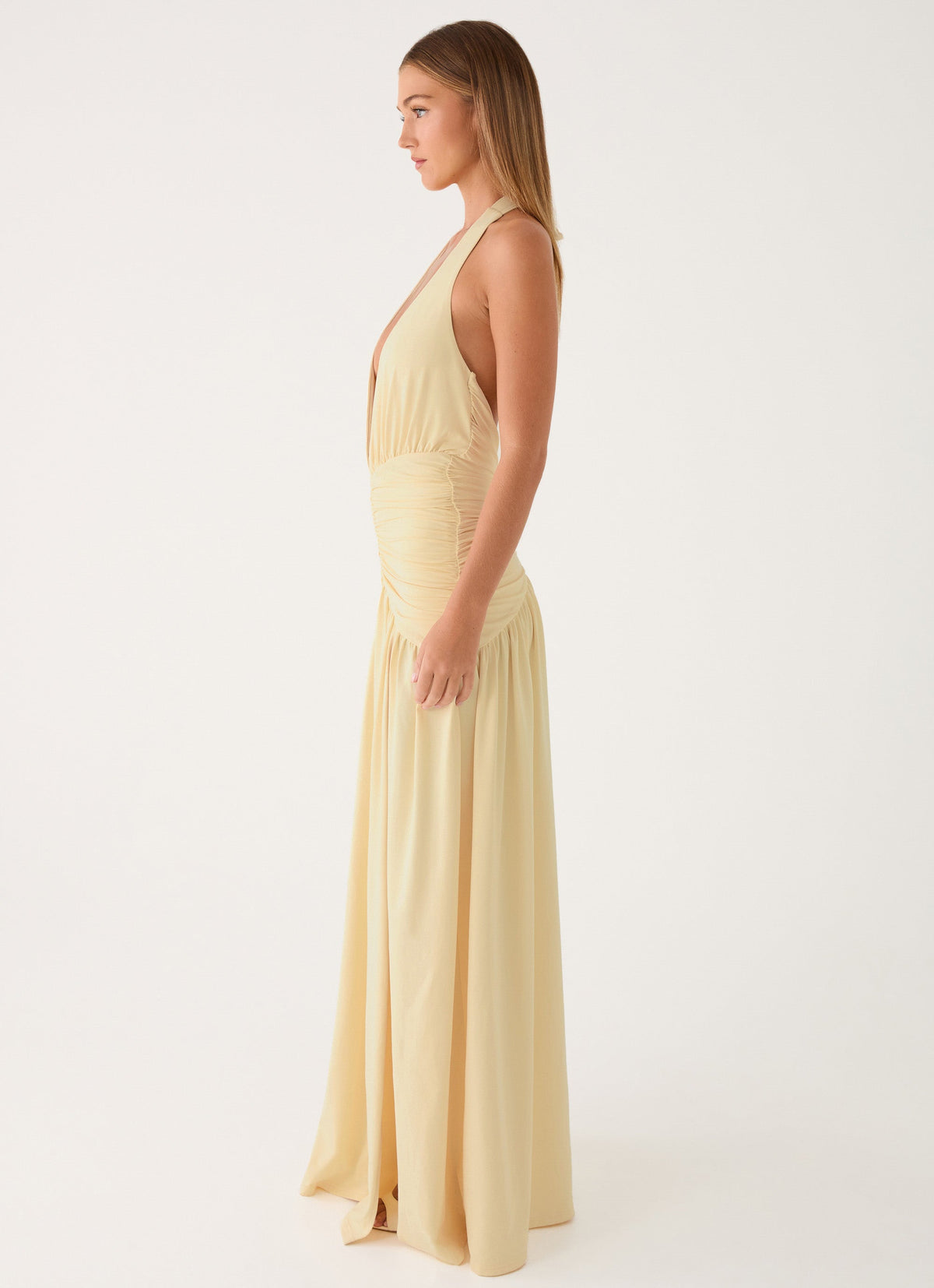 Makena Halter Maxi Dress - Yellow
