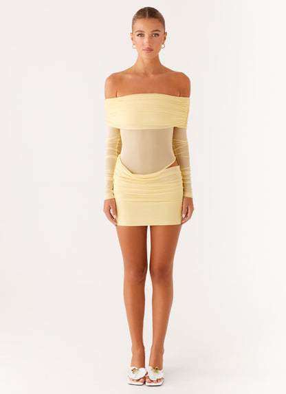 No Doubt Mini Dress - Yellow