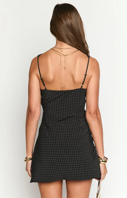 Oblivion Black Polka Dot Mini Dress