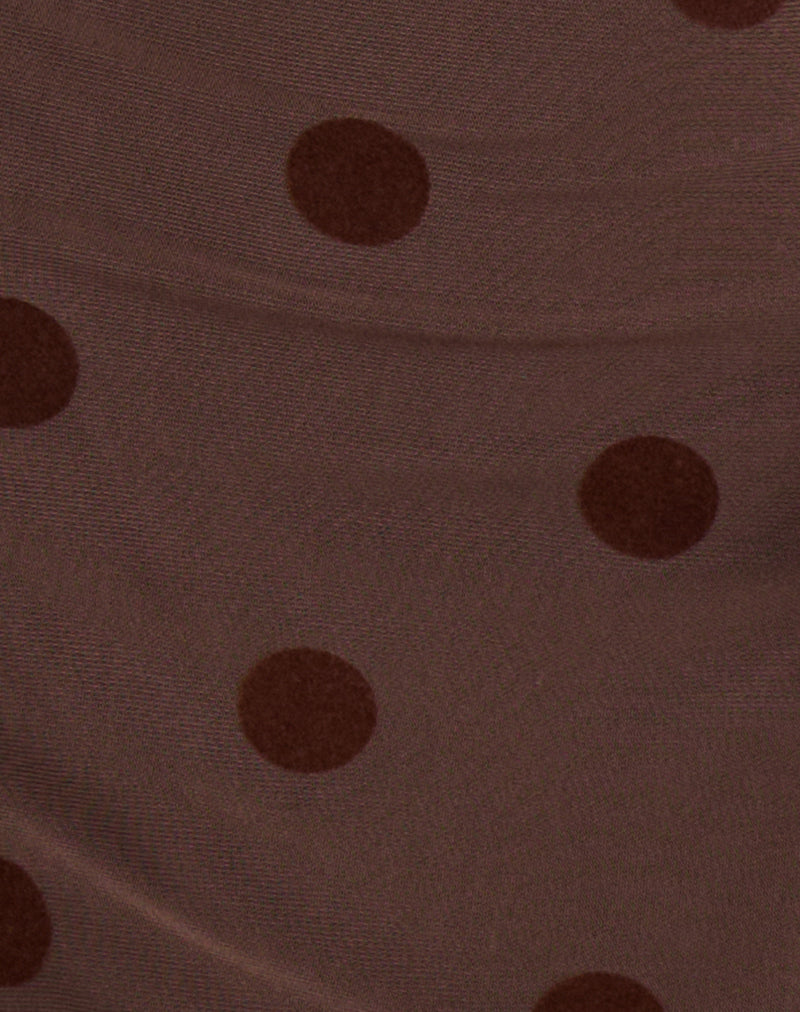 Pastila Mini Dress in Big Polka Flock Brown