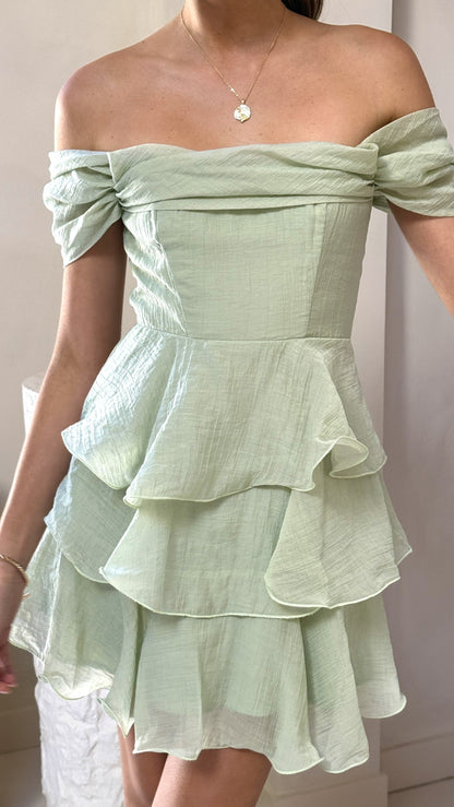 Lanelle Mini Dress - Sage