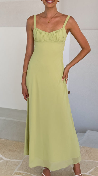 Margo Midi Dress - Lime