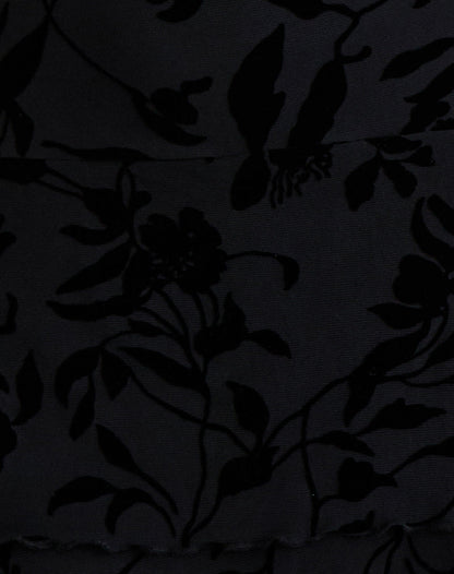 Rawson Mini Dress in Flock Leaf Flower Black
