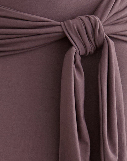 Rohesia Maxi Dress in Deep Taupe