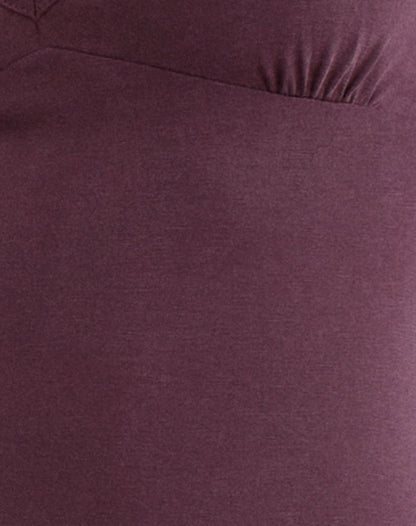 Sanyu Plunge Maxi Dress in Cupro Deep Purple