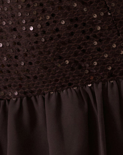 Tinosa Corset Dress in Ruffle Sequin Brown