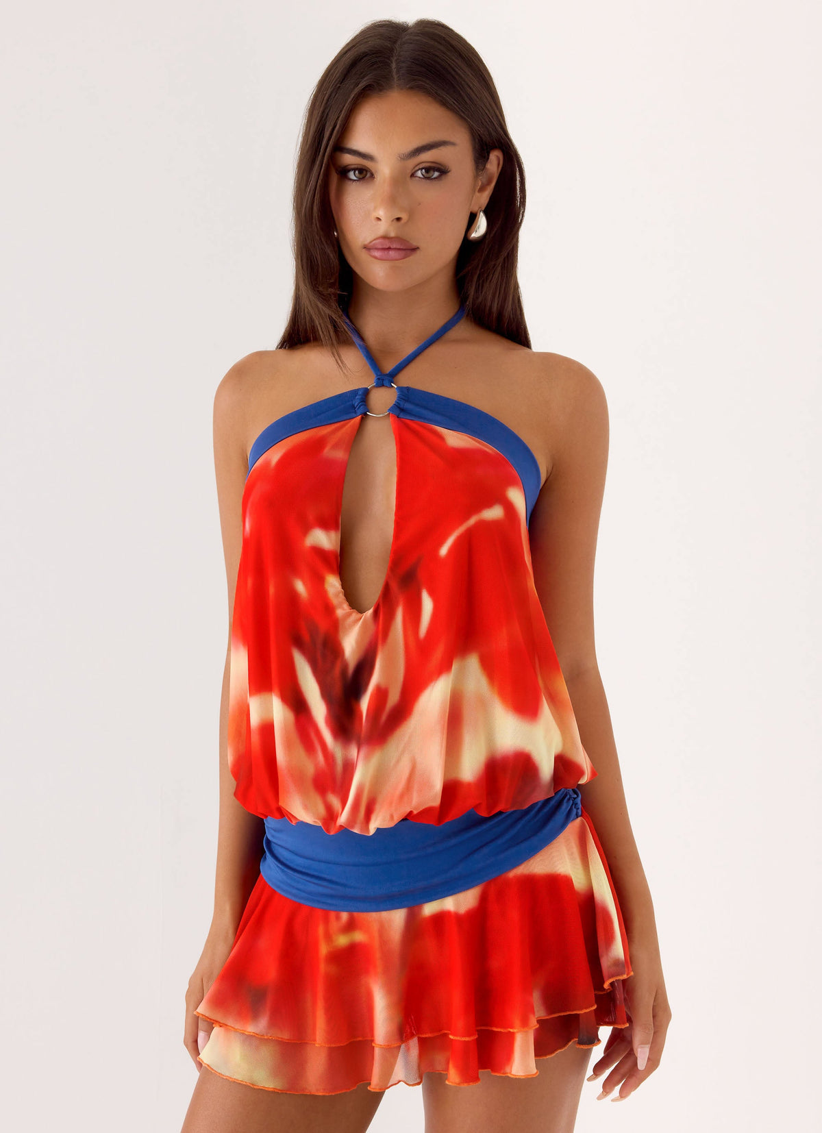 Telling You Mini Dress - Sunburnt Petal