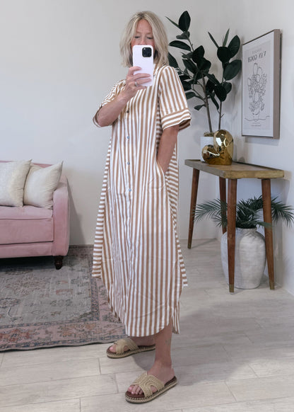 Rounded Shirttail Hem Dress