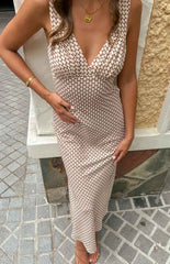 Verlaine Beige Maxi Dress