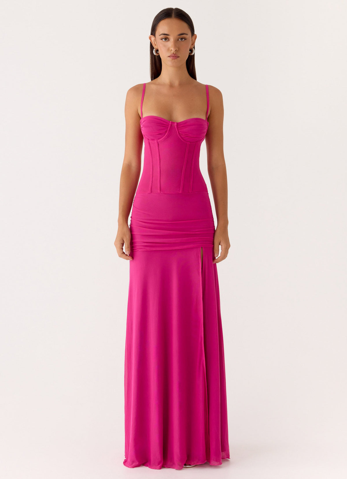 Viene Corset Maxi Dress - Fuchsia